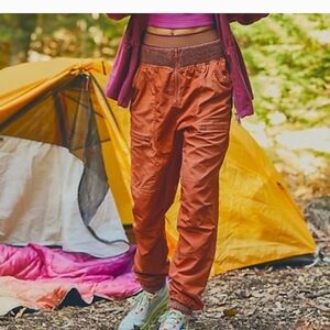 Free People Burnt Orange Wherever Jogger Trek Sz Medium